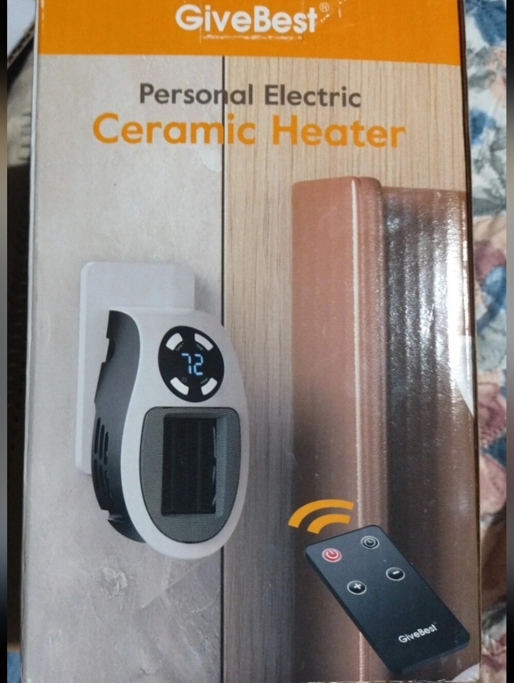 Givebest White Personal Electric Ceramic Heater - Compact Plug-In Space Heater